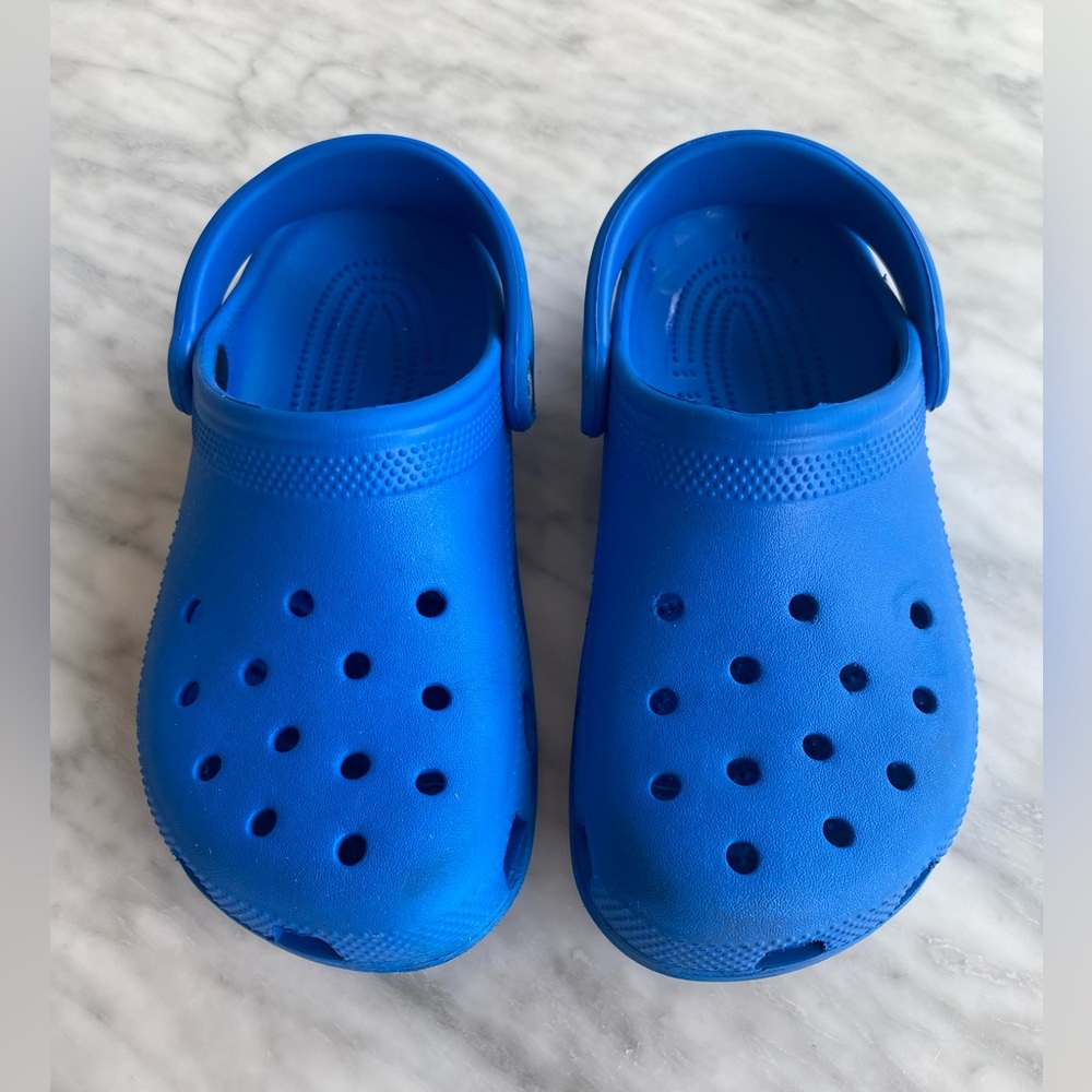 Royal Blue kids Crocs - Size J 4